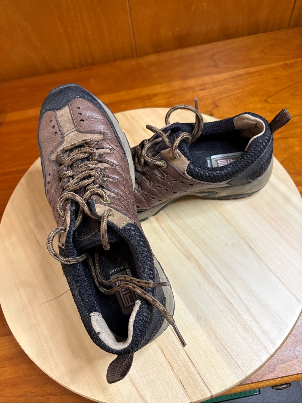 Ariat Timber Ridge brown leather hiking and trail shoes